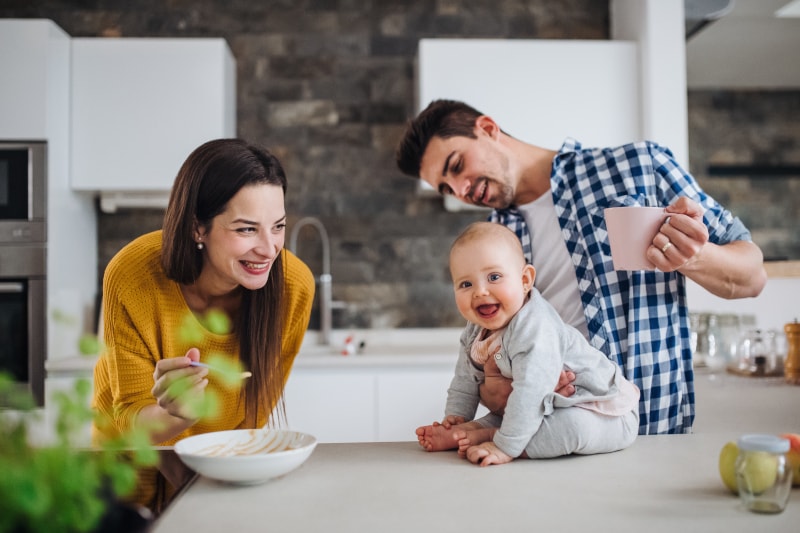 Happy Family Loves Efficient Furnace